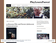 Tablet Screenshot of playlearnparent.com